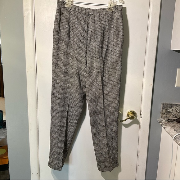Windridge Cheryl Nash Vintage SILK tweed b&w Pants Suit SZ 12 - Picture 16 of 16